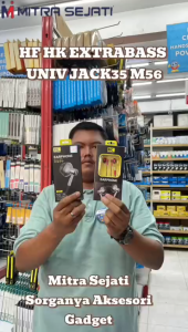 HK Headset M56 In-Ear Earphone Original Handsfree Jack 3.5mm Super Bass M56