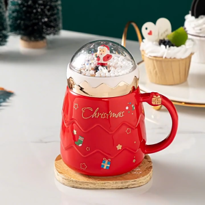 【SG】Christmas Gift Set Christmas Mug Xmas Coffee Mugs 500ML with Festive Holiday Designs Gift for Family Friend