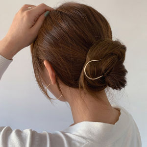 Modern Korean Simple Hair Clip U-Shaped Elegant Adult Hairpin Alloy/Silver Plated/Gold Plated Hair Accessories