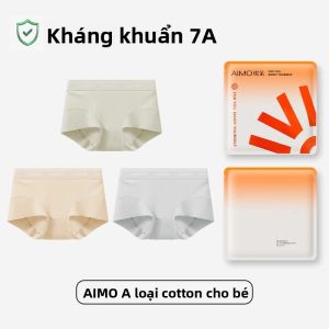 Quần lót tam giác AIMO cho nữ vải cotton kiểu cạp vừa thoáng khí