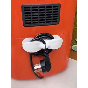 Set 2 Dụng cụ quấn dây điện gọn gàng giá đỡ cố định dây cáp cho các thiết bị gia đìnhcó miếng dán-HAUSE