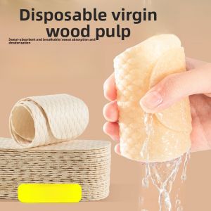 LINGMIAO | Ultra-Thin Disposable Wood Pulp Shoe Inserts For Women Barefoot Comfort Sweat Absorbent Odor Control Single Shoes High Heels