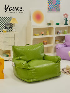 เก้าอี้พักผ่อนแบบมีเบาะรองรับ โซฟาญี่ปุ่น ทรงสี่เหลี่ยมเล็ก สำหรับบ้านและห้องนั่งเล่น สไตล์เรียบง่าย ไม่ต้องประกอบ