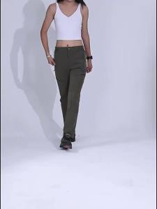 LNGXO Hiking Pants Women 4-Way Stretch Waterproof Summer Cargo Pants Trekking Climbing Camping Outdoor Sports Mountain Trousers
