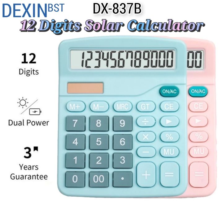 DEXIN 12 Digits Electronic Calculator (DX-837B) | Lazada PH