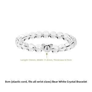 Natural White Crystal Sterling Silver Bracelet