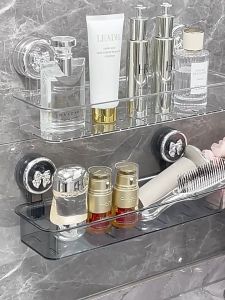 Suction Cup Bathroom Storage Rack Shower Suction Cup Shelf Basket Innovative Suction Cup Bathroom Shelf Storage Rack