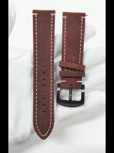 Vintage Dây Da Dây Đeo Nhanh Chóng Phát Hành 18mm-24mm Cho Seiko Huawei Nam Nữ Đa Năng Khóa Thép Không Gỉ Phụ Kiện Vòng Tay