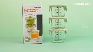 LocknLock Oven Glass Food Container MPASI Bayi 3P 230ml - LLG509S3 Wadah Makanan Kaca Locknlock Penyimpanan Makanan Aman Oven Wadah Makan Bayi Ramah Lingkungan - Lazada