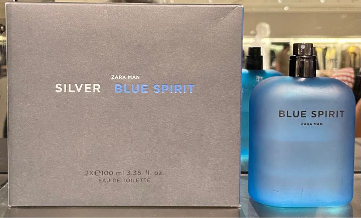 Zara Man Silver Blue Spirit 2x90ml EDT Fresh Fragrance For Men