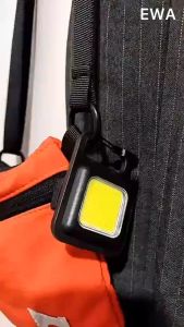 Portable Mini Keychain COB Work Light/ USB Rechargeable LED Flashlight/ Outdoor Camping Emergency