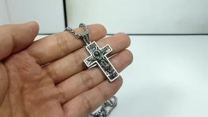 316L Stainless Steel Jesus Cross Pendant Necklace Vintage Crucifix Amulet Necklace For Men Women Punk Jewelry Gifts Dropshipping