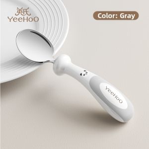 YeeHoO KIDS | 3D Stainless Steel Baby Feeding Training Spoon