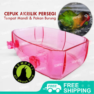 SEMPATI Cepuk Oval Wadah Mandi Burung Untuk Sangkar Kandang Lovebird Murai Anis Kacer Kenari Cucak Dll CPMLB