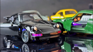 Xe Điều Khiển Mini Drift Porche Gầm Kim Loại 1:43 Có Gyro Servo Điều Tốc Và Sườn Kim Loại