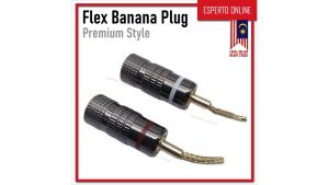 1 piece Flex Gold Plated Banana Plug Premium Banana Flex Plug High-Performance
