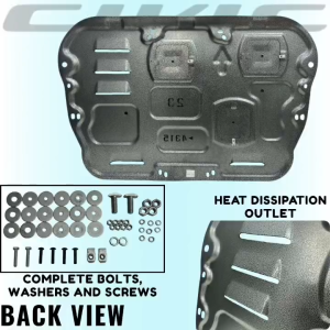 GCAO SKID PLATE COVER CIVIC 2016 BLACK (12429)