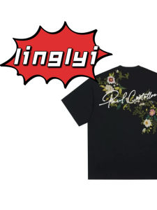 Áo Thun Nam Cotton in Hoa Dáng Rộng Mùa Hè Thường Ngày Cổ Tròn Tay Ngắn Thời Trang Thương Hiệu Tagkita