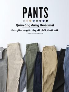 Hansca | Cotton Straight Fit Stretchy Casual Pants for Men