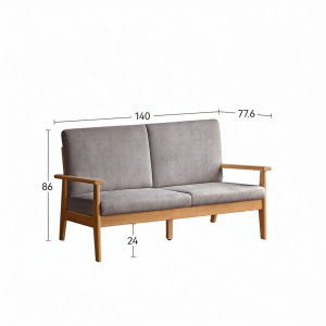 WEISHA | Soft Padded Straight Row Small Living Room Sofa 3 Seater