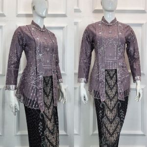 Kebaya Kutubaru Krah Sanghai Tille Bordir Premium Kebaya Wisuda Kebaya Pesta Modern Kebaya Payet