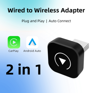 Ezonetronics 2in1 Wired To Wireless CarPlay Adapter Android Auto Dongle Smart AI Box High Quality Car Accessories Intelligent