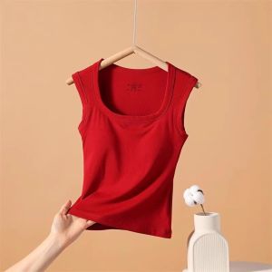 ZISU | Bra Padded Wide Straps Backless Tank Top for Women Summer