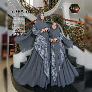 LESTARIJAYA Baju Muslim Couple Ibu dan Anak Perempuan Model Terbaru 2023 Dress Couple Mom Kids Kekinian Gamis Couple Ibu dan Anak Modern Syari