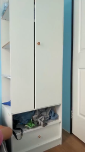 Minos Wardrobe Cabinet Modern Simple Wardrobe Solid Wood Wardrobe Dustproof Design Wardrobe