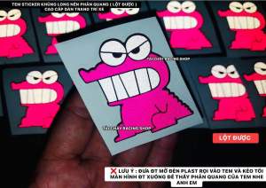 [ 1 TEM ] TEM STICKER KHUNG LONG NỀN PHẢN QUANG ( LỘT ĐƯỢC ) CAO CẤP DÁN TRANG TRÍ XE