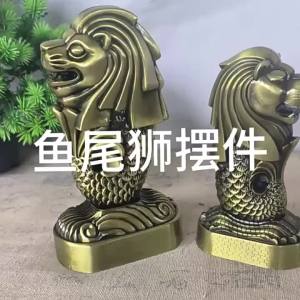 OD] Special Offer Singapore Tourist Souvenir Metal Crafts Merlion Model Decoration Home Decorations Merlion