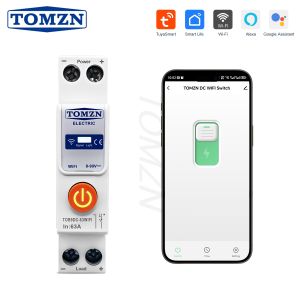 TOMZN TUYA Smartlife 63A DC 8-90V WIFI Smart Switch Circuit Breaker Time Relay Status Switching Power Supply