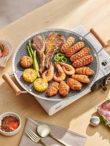 The Primitive | Outdoor Portable Campfire BBQ Grilling Pan for Induction Stove Teppanyaki