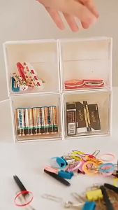 CSR Wall-Mounted Storage Box Cotton Swab Cotton Pad Storage Box Small Object Dust-proof Flip-top Organizer