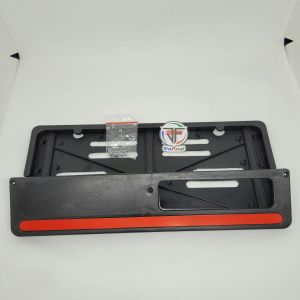 Tempat Plat Nomor Motor Cover Tempat Dudukan Bisa Beli 1 Biji dan 1 Set / Rumah Plat Nomor Motor Lis Merah Bisa Untuk Semua Jenis Motor