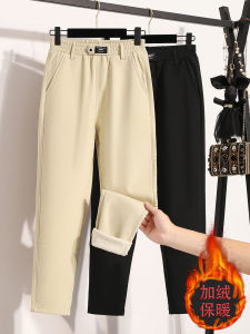 Fleece Lined Banana Harlan Pants Womens Winter New Style Shark Pants Moms Pants Thirteen Row Best Selling Pants Womens Pants