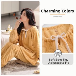 JIALEFEN | Thermal Flannel Pajamas Coral Fleece Female