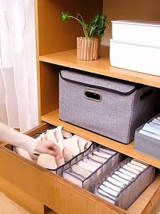 Underwear Organizer Storage Wardrobe Bra Socks Panty Shorts Foldable Clothes Drawer Storage Box