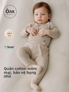 OAK FAMILY | Quần dài ống rộng cạp cao Oak Family cho bé mùa thu Quần dài ấm áp cho trẻ sơ sinh Quần dài cotton mùa thu cho bé trai và bé gái