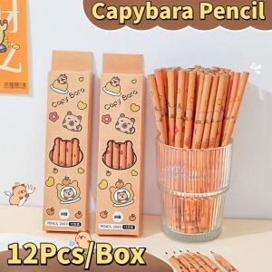12PCS Capybara Pencil HB Cute Pencils Cartoon Drawing Pencil Set for Kids Student Sketching School Supplies
