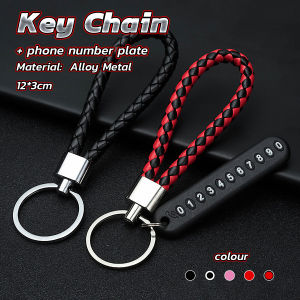 Talao Anti-lost Phone Number Plate Motorcycle Car Keychain Pendant Keyring Key Chain