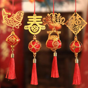 YESPERY จี้โคมไฟขนาดเล็กรูปงู2025เทศกาลฤดูใบไม้ผลิจาก FU Blessing Shopping Mall ตัวแขวนตกแต่งตรุษจีนมีพู่ห้อยประดับบ้านของตกแต่งปีใหม่