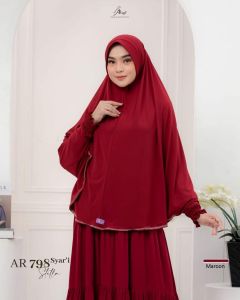 Best seller Jilbab hijab kerudung bergo wanita dewasa jersey instan jumbo syari lengan tangan terbaru new terlaris terkini modern kekinian daily viral 2023 Arrafi AR 798 adem mudah di bentuk cantik pet antem bahan cantik bayar di tempat COD gratis ongkir