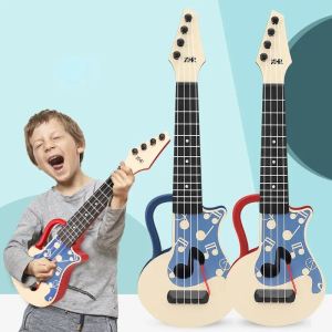 Four-string ukulele Guitar Toy for Kid Electric Musical Educational Toy for Children Music Sound Instrument