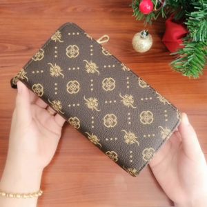 Ví nữ dài cầm tay 2 ngăn kéo cao cấp họa tiết đẹp thời trang nhiều ngăn tiện dụng LX147