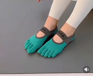 gembira shop78 KAOS KAKI JARI Premium kaos kaki yoga kaos kaki pilates kaos kaki anti slip K051