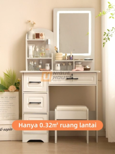 Dressing Table With Mirror Meja Solek Meja Makeup Mirror Led Light Makeup Table Bedroom Table Vanity Tabe Set