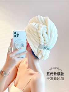 Aobadiya 5th Generation หมวกผมแห้งขนาดใหญ่ Super Absorbent Quick แห้งหนา ระบายอากาศได้ดี ผ้าขนหนูสําหรับ All Seasons Long Hair Care