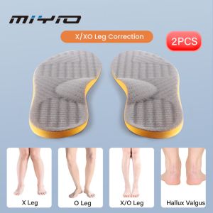 MIYIO 1 Pair Orthopedic Insoles Arch Support Orthotics Inserts O/X Leg Correct Sole Pads Shock Absorption Flat Foot Plantar Fasciitis Shoes Insert 鞋垫