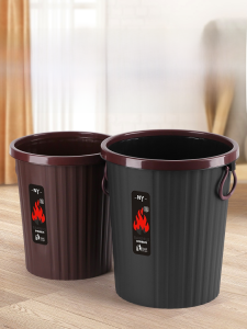 Large Size Kitchen Office Uncovered Trash Can Home Use Classification Waste Bin Hotel Commercial round Barrel Shape Plastic